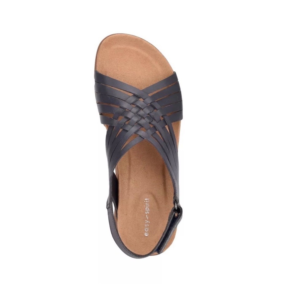 Easy Spirit Mar Womens Woven Leather Slingback Sandals Sz 9.5M Comfort Adj New - Picture 2 of 12